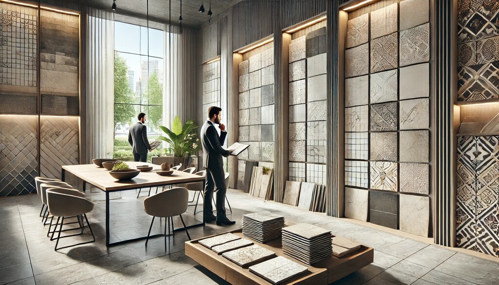 Chọn màu gạch 3D cho phòng khách